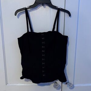 Torrid Black Camisole with Button Detail
